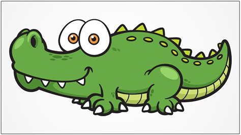 How To Draw A Crocodile For Kids Youtube