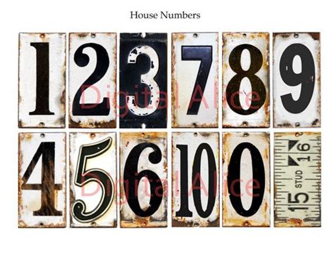 Old Vintage Metal Numbers Industrial House Numbers Instant Etsy