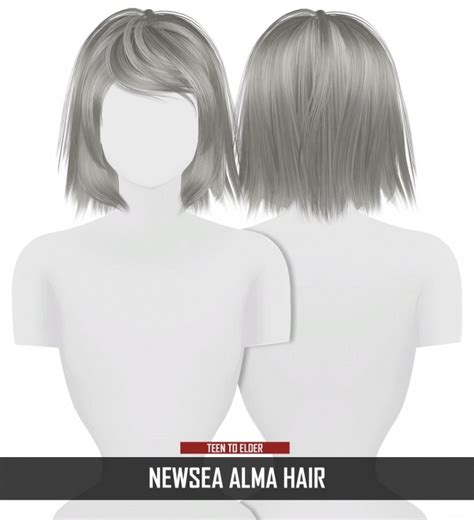 Newsea Alma Hair Mesh Edit Alpha Edit At Redheadsims Sims 4 Updates