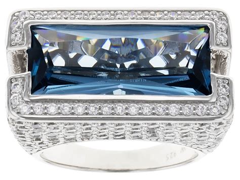 Charles Winston For Bella Lucer1484ctw Blue And White Diamond Simulant