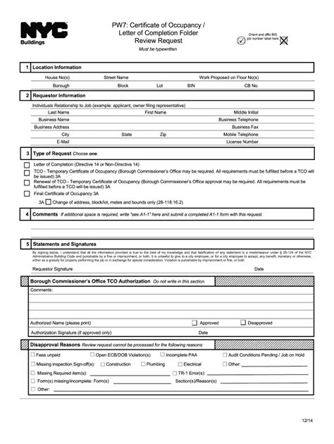 Certificate Of Occupancy Template 2014 2024 Form Fill Out And Sign