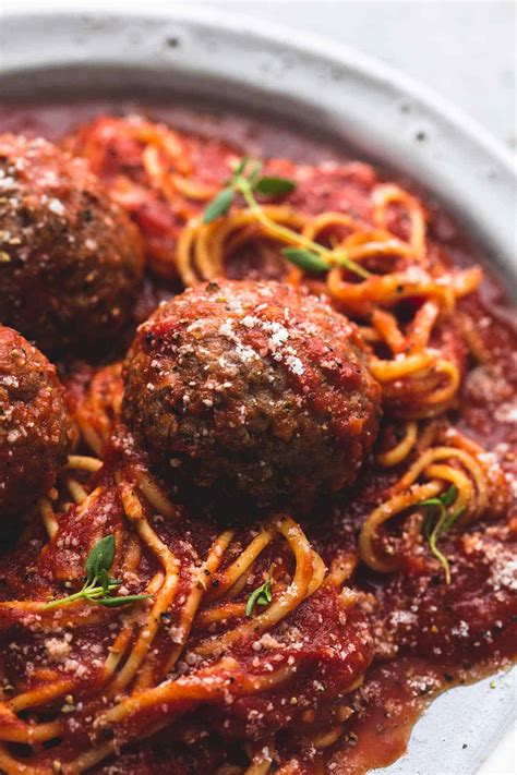 Slow Cooker Spaghetti And Meatballs Creme De La Crumb