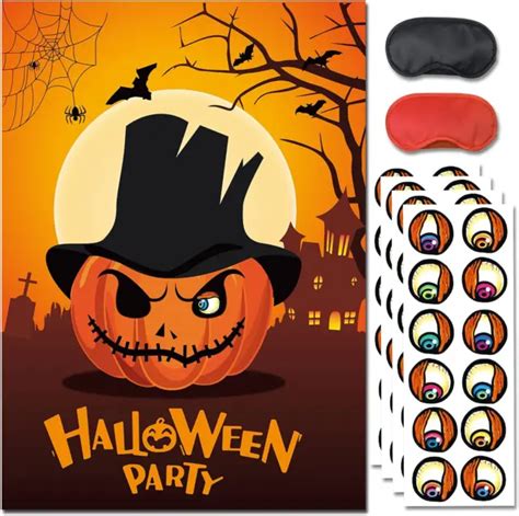 Halloween Party Game For Kidspin The Eyes On The Pumpkinpin The Tail