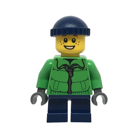 Lego Bright Green Minifigure Torso Puffer Snow Coat With Zipper 76382