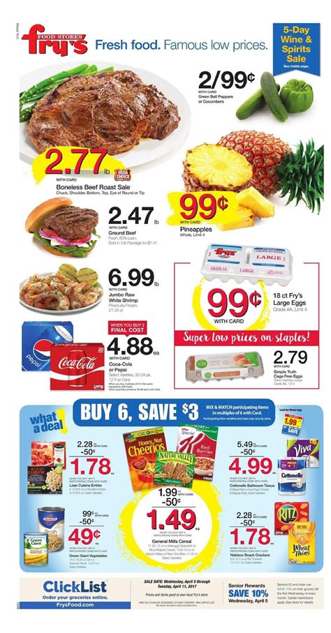 Food depot supermarket flyer june 11 to 17. Fry's Weekly Ad April 5 - 11 2017 - WeeklyAds2