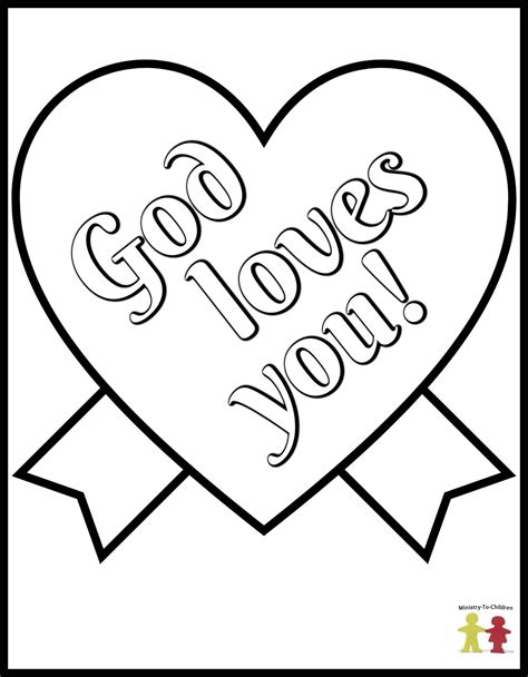 Love God With All Your Heart Coloring Page