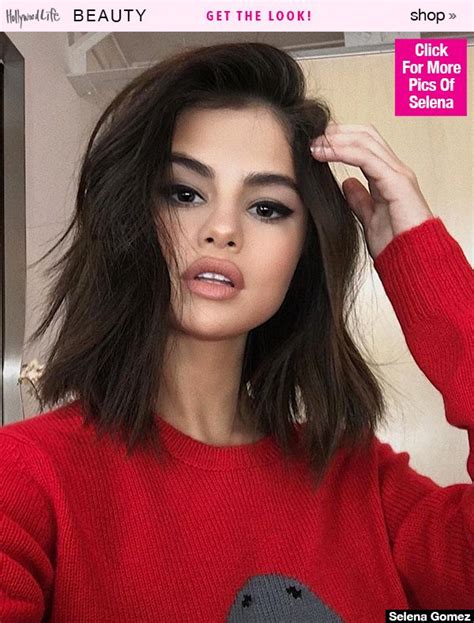 selena gomez shows off new lob haircut and perfect cat eye makeup on instagram hair styles