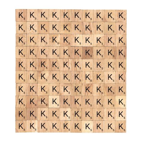 Letter K Wooden Scrabble Tiles Bsiri Games
