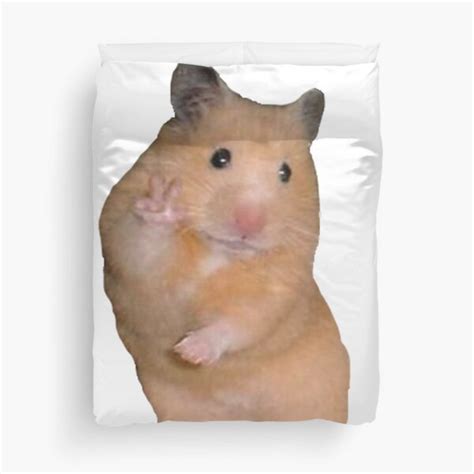 Peace Sign Hamster Duvet Cover For Sale By Kate Designs Redbubble