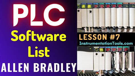 Plc Training 7 Allen Bradley Plc Software List Youtube
