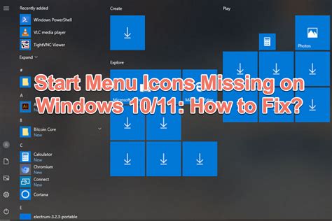 Start Menu Icons Missing On Windows 1011 How To Fix