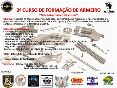 Curso De Mecânico De Armas Armeiro Para Gcms Amigos Da Guarda Civil
