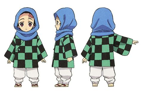 An Anime Character Wearing Green And Black Checkered Clothes With Hoods