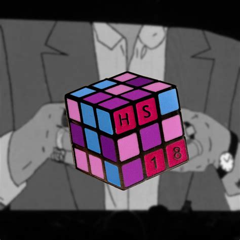 Hs Rubiks Cube Enamel Pin Designsbysaka