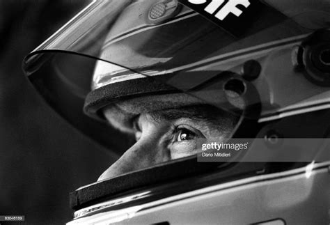 Brazilian Formula 1 Race Car Driver Ayrton Senna In His Car During A Foto Di Attualità