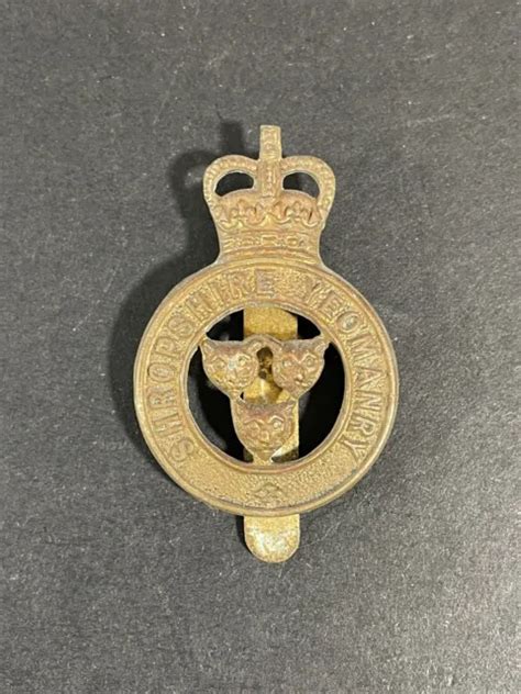 Post Ww2 British Army Shropshire Yeomanry Cap Badge 1267 Picclick