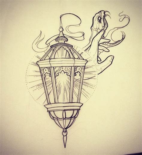 Lantern tattoo design by kowaigirl on deviantart. Awesome Lantern With Snake Tattoo Sketch | cuello | Lantern tattoo, Lamp tattoo, Tattoo sketches