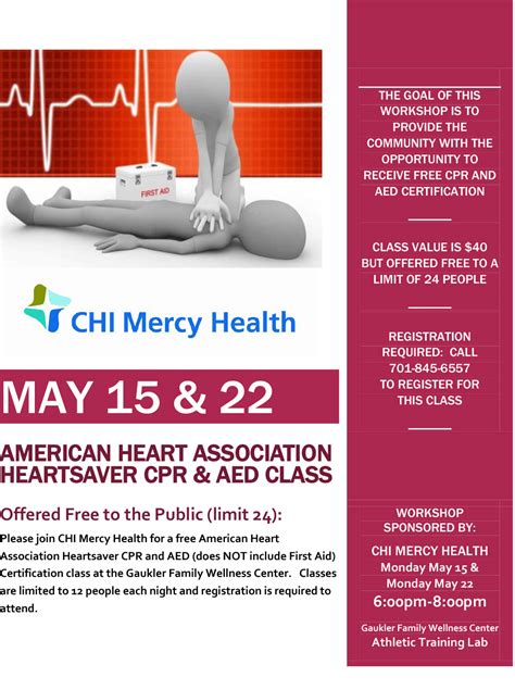 American Heart Association Heartsaver Cpr And Aed Class Chi Mercy Health