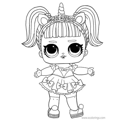 Lol Unicorn Coloring Pages Doll And Pet For Easter