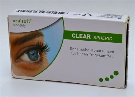 Oculsoft Monthly Clear Spheric Er Box Kontaktlinsen Spezial Versand