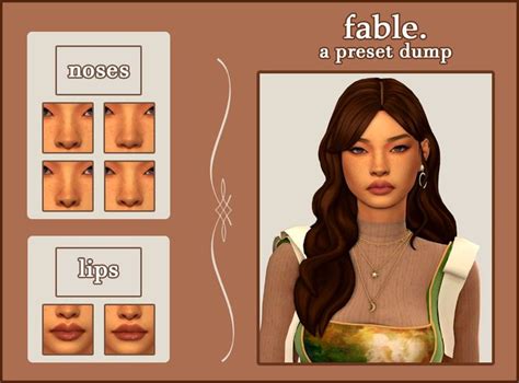 Fable A Preset Dump🍂 Maxis Match Two Lips Presets