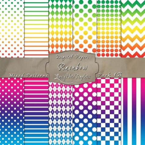 All In 1 Pattern Pack In Rainbow Color Paper Pack Rainbow Colors