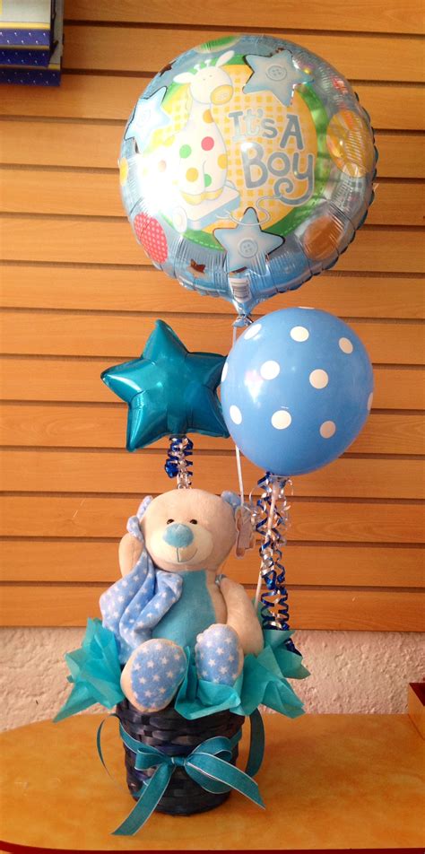 Arreglo De Globos Con Mu Eco De Peluche Teddy Bear Baby Shower Baby