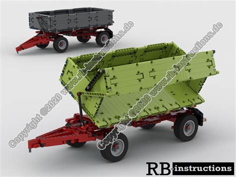 Lego Moc Side Tipper Trailer For Claas Xerion 5000 Or Fastrac