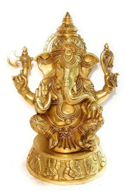 Brass Ganesh Bhagwan Idol Ganesha Statue Ganpati Murti For Home 1260 Hot Sex Picture