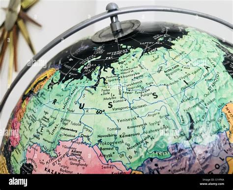 Russia Globe Map Hi Res Stock Photography And Images Alamy