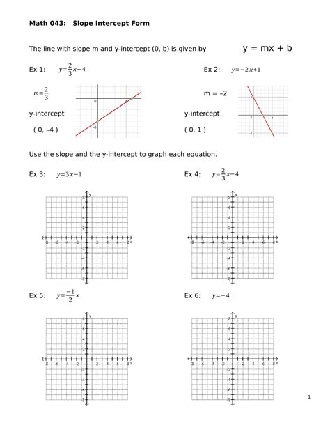 8th Grade Math Slope Worksheets