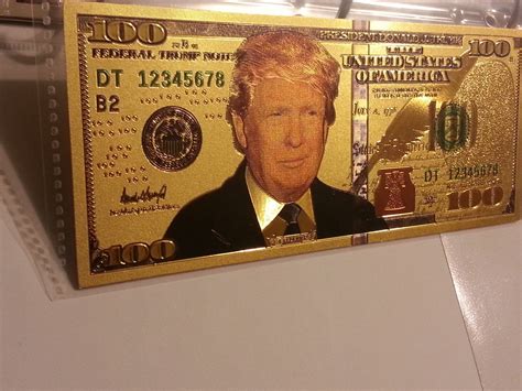 Donald Trump 999 24k Gold Usa 100 Dollar Bill