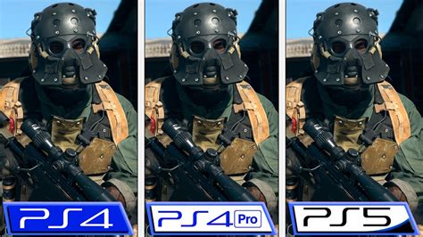 Call Of Duty Warzone 20 Ps4 Ps4 Pro Ps5 Graphics Comparison