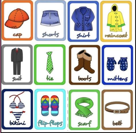 Free Clothes Flashcards