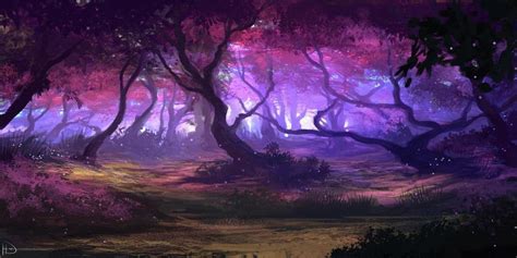 Purple Forest By Kirk Quilaquil Imaginarymindscapes