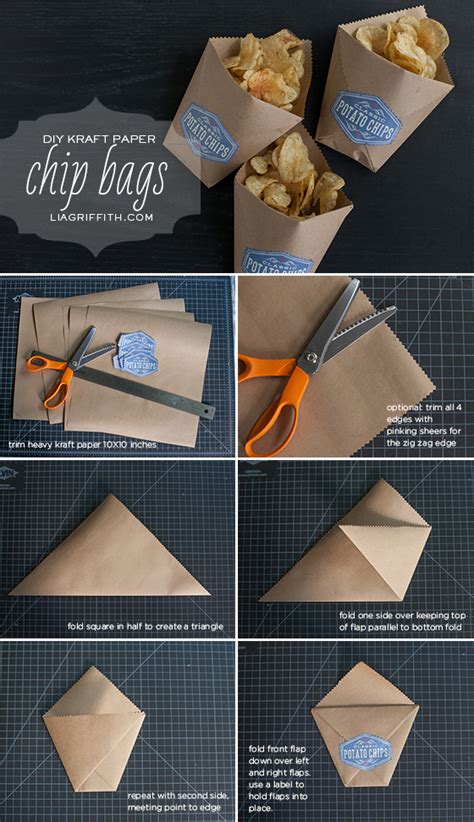 DIY Kraft Paper Chip Bags