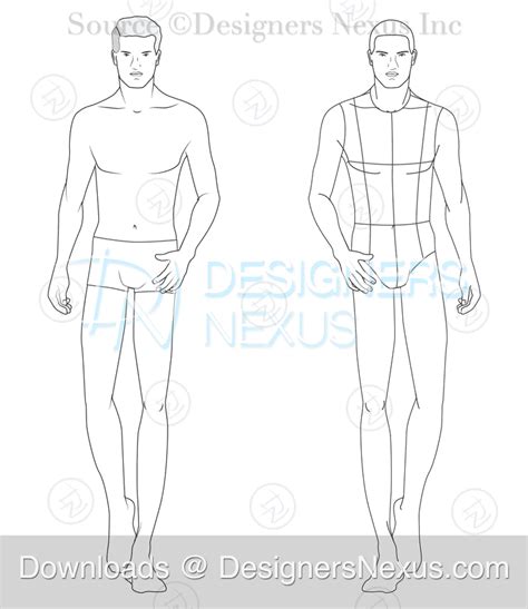 Male Body Drawing Template Start By Drawing A Head A Simple Oval With