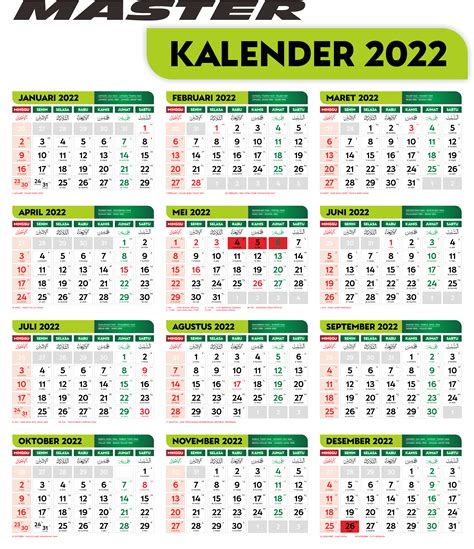 Download Kalender 2022 Excel Indonesia Image Sites