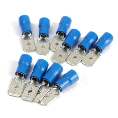 20pcs Blue 1 5mm 2 5mm Solderless Male And Female Quick Connector Terminals Wiring Sale