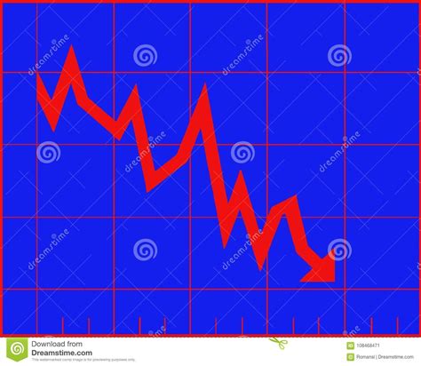 Decrease Graph Stock Financial Trade Market Diagram Vector