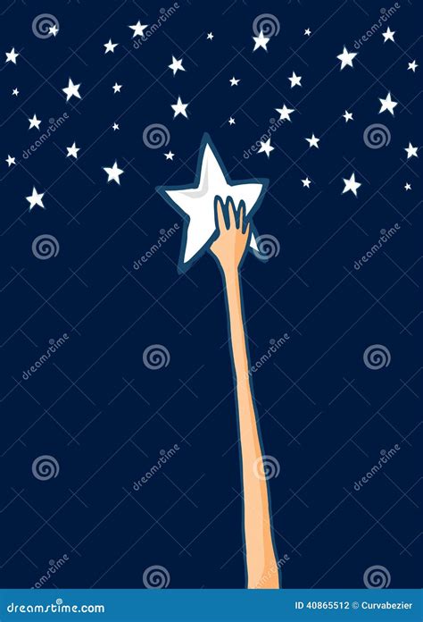 Reach For The Stars Or Success Stock Vector Illustration Of Stretch