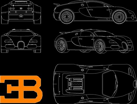 Bugatti Veyron Car Dwg Block For Autocad Designs Cad