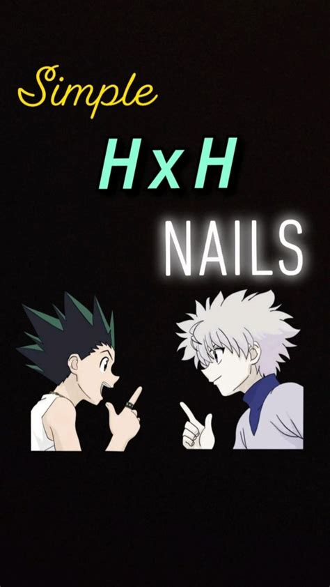 Simple Hunter X Hunter Nails Gon X Killua 💚💙 Anime Killua Acrylic