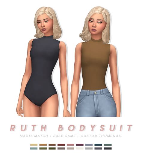 Rut Bodysuit By Smubuh The Sims 4 Maxis Match Cc