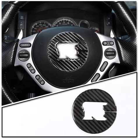 Carbon Fiber Steering Wheel Center Logo Insert Trim For Nissan Gt R R35
