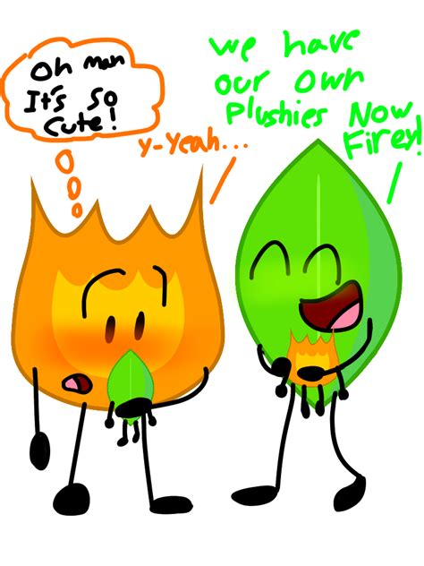 Firey And Leafy When They Get Their Plushes By Sonicthegod28 On Deviantart