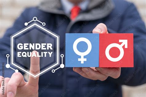 Concept Of Gender Equality Business Work Male Equals Female Equal Pay Salary Fairness