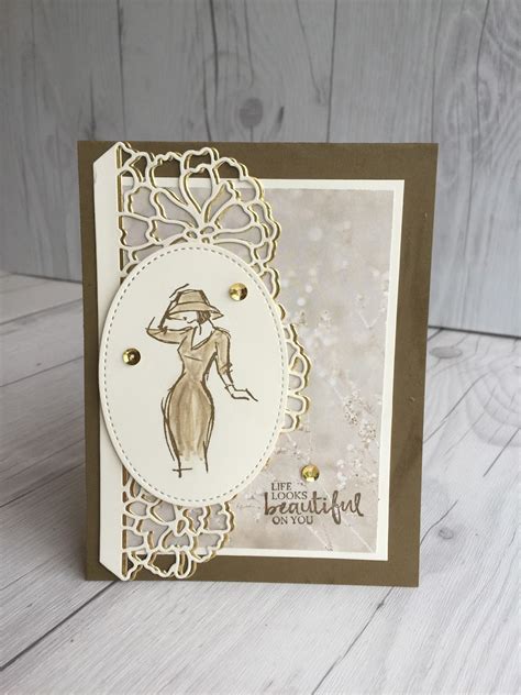 Stampin Up Beautiful You With Hidden Gold Stamped Sophisticates