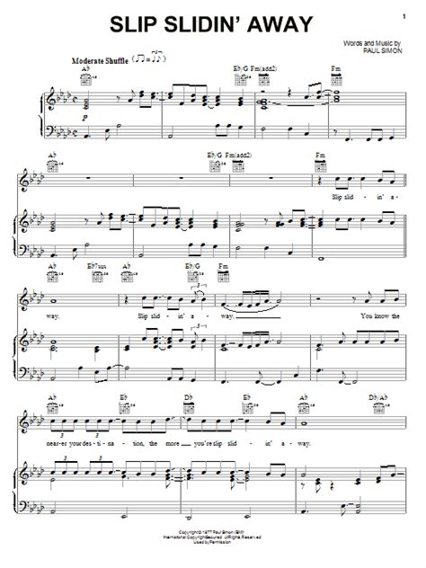 Maybe you would like to learn more about one of these? Slip Slidin' Away | Sheet Music Direct