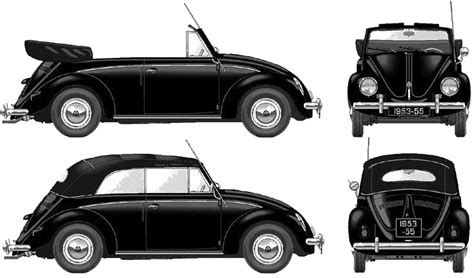 What could make the iconic beetle even more lovable? 1953 Volkswagen Beetle Karmann Cabriolet blueprints free ...